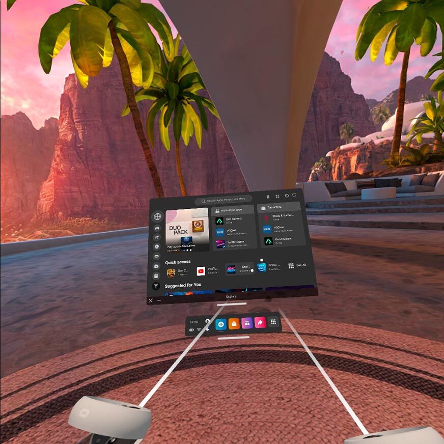 oculus quest 2 menu
